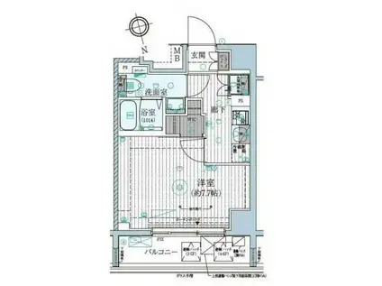 ミライズ早稲田レジデンス(1K/7階)の間取り写真