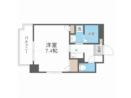 ビガーポリス101扇町(1K/5階)の間取り写真