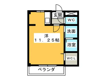 SHARON(ワンルーム/2階)の間取り写真