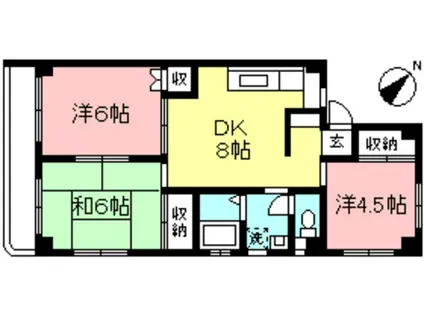 メゾンドセリーゼ(3DK/2階)の間取り写真