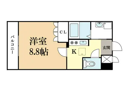 ル・トレフル(1K/1階)の間取り写真