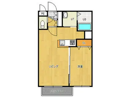 地下鉄南北線 麻生駅 徒歩5分 4階建 築12年(1LDK/3階)の間取り写真