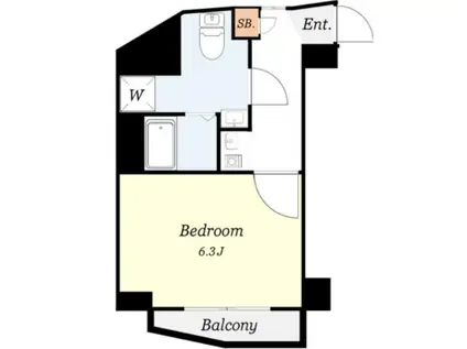 N ライオンズマンション目黒不動前(1K/5階)の間取り写真