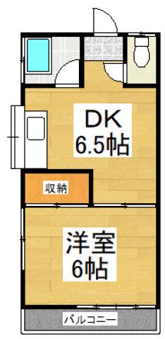 サンクレスト玉川上水(1DK/2階)の間取り写真