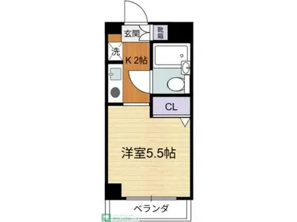 シャルマンはすみ(1K/3階)の間取り写真