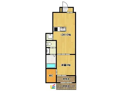 SEEDLING HILL 2G II(1LDK/1階)の間取り写真