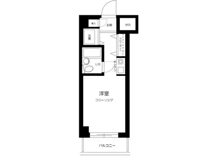 ライオンズマンション蒲田第3(ワンルーム/3階)の間取り写真