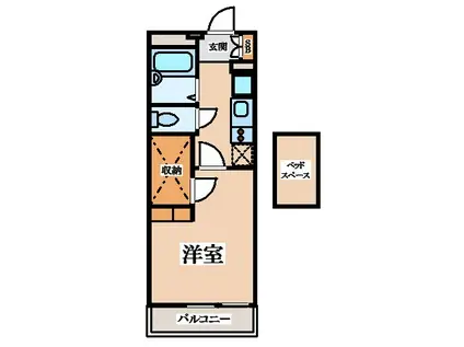 レオパレス東今里II(1K/1階)の間取り写真