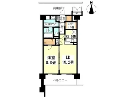 サニープレイス西芦屋2号館(1LDK/7階)の間取り写真