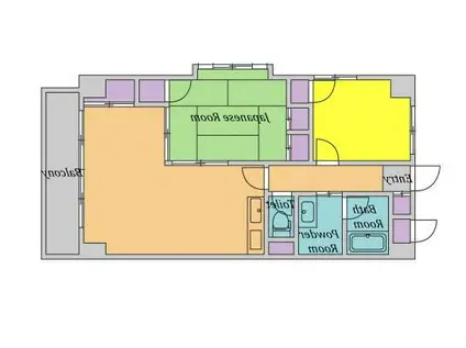 エルデ山坂(2LDK/7階)の間取り写真