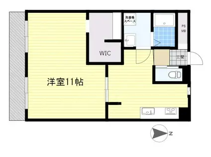 カーサいづみ(1LDK/6階)の間取り写真