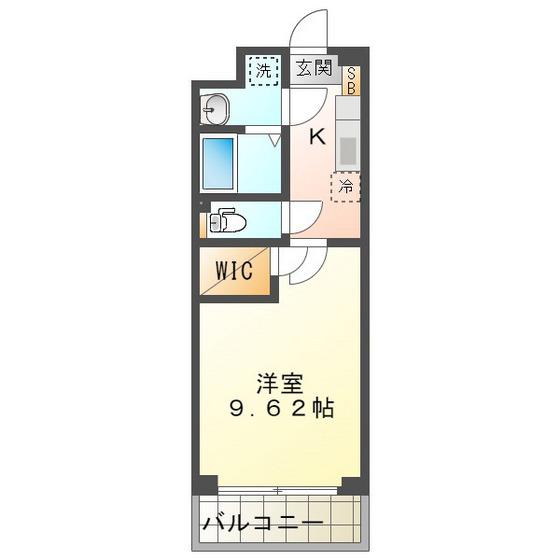 S-FORT四日市西新地(1K/5階)の間取り写真