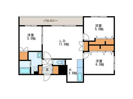 LATRYUZEラトリューゼ(3LDK/4階)の間取り写真