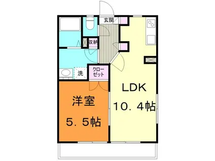 CASA MILA III カーサミラ(1LDK/1階)の間取り写真