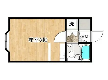 シティールーム明治町(ワンルーム/1階)の間取り写真