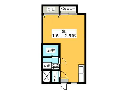メゾン栄(ワンルーム/1階)の間取り写真