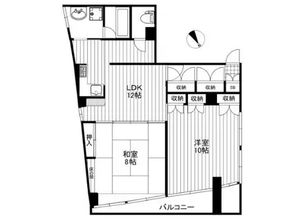 いずみレジデンス(2LDK/4階)の間取り写真