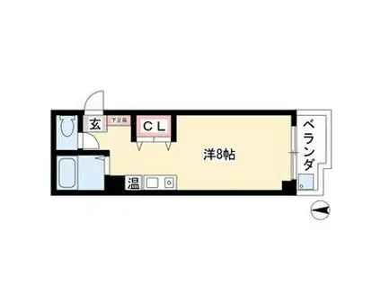 ロイヤル21(ワンルーム/3階)の間取り写真