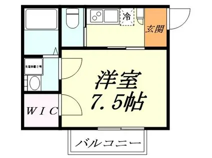 キャメル吉川(1K/1階)の間取り写真