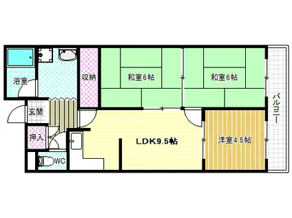 パナグレープ(3LDK/2階)の間取り写真
