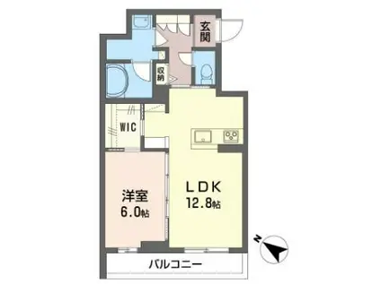 シャーメゾンアリスト(1LDK/2階)の間取り写真