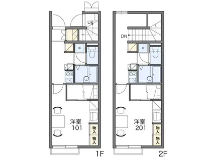レオパレスウェンブリー(1K/1階)の間取り写真
