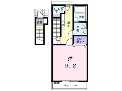 グリーン ハイツ ネオ(1K/2階)の間取り写真