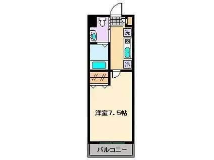 第7コーポサンフラワー(1K/2階)の間取り写真