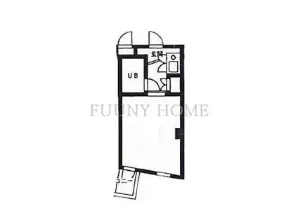 ビラ中目黒(ワンルーム/3階)の間取り写真