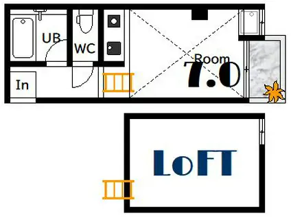 第七シティビル(ワンルーム/4階)の間取り写真