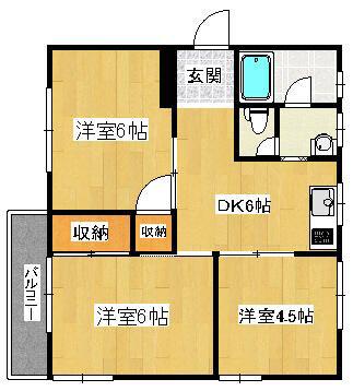 昭和ビル(3DK/5階)の間取り写真