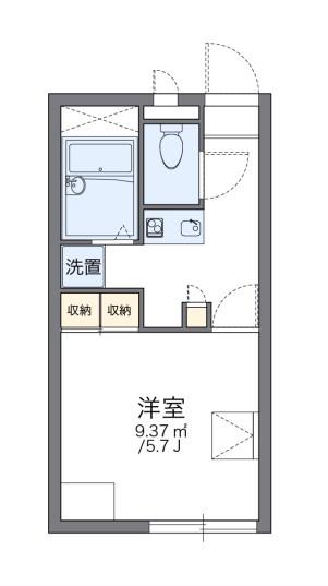 レオパレスBIANCO(1K/1階)の間取り写真