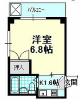 IRCマンション(1K/3階)の間取り写真