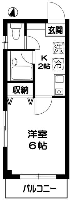 ISTANA N(1K/2階)の間取り写真