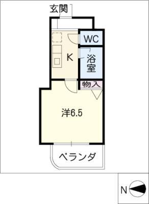 MA・MAISON丸賀(1K/3階)の間取り写真