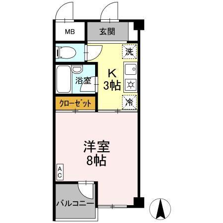 FIZZ(1K/3階)の間取り写真