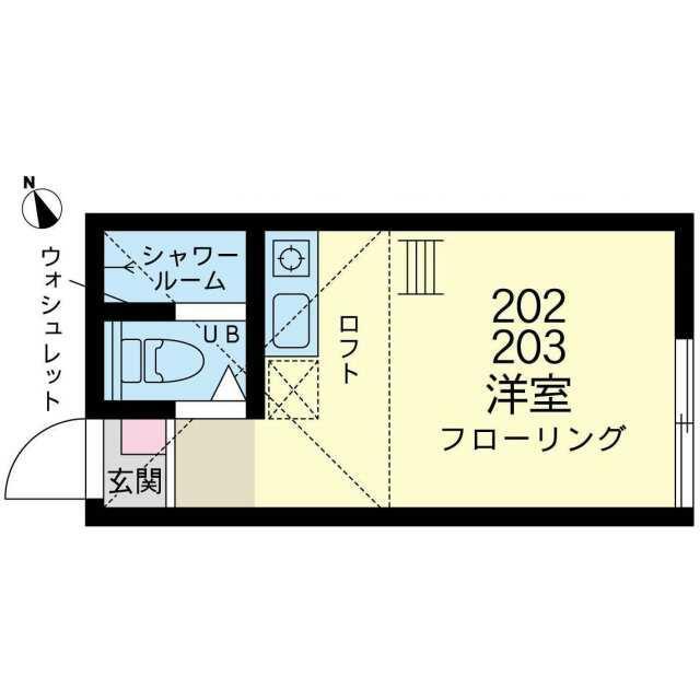 ユナイト天王町アニーレ(ワンルーム/2階)の間取り写真