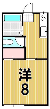 フォーブルグリーン ペ ッ ト 可(1K/2階)の間取り写真