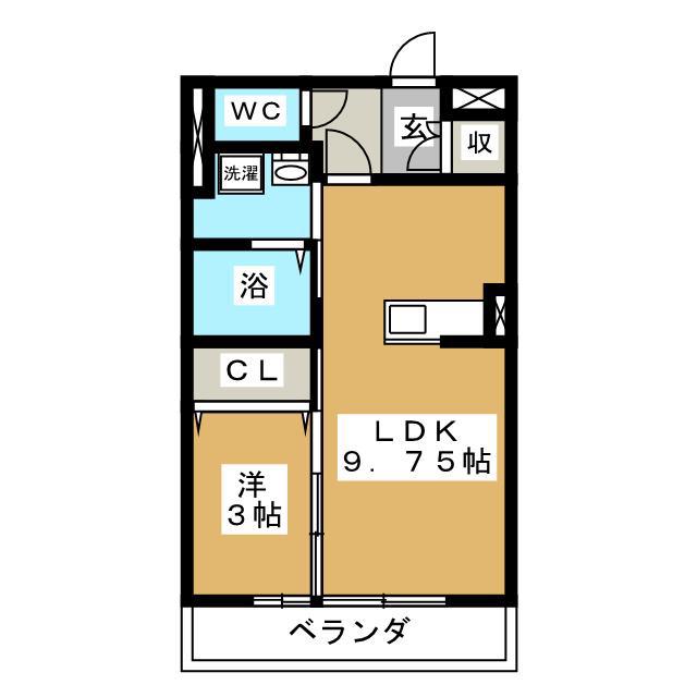 ニエット(1LDK/2階)の間取り写真