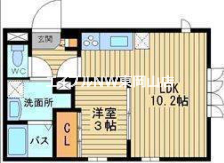 ドミール青江(1LDK/3階)の間取り写真