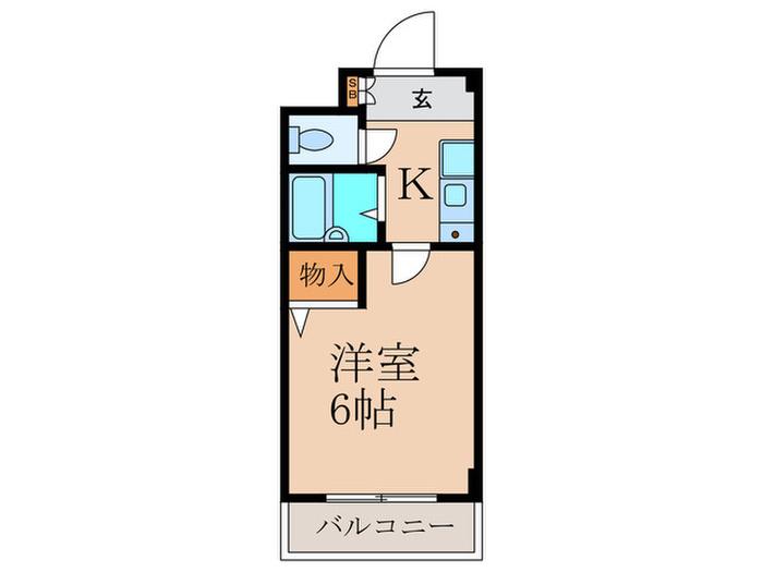 サニーハイツ(1K/3階)の間取り写真