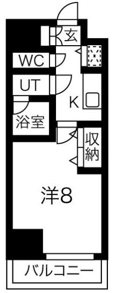 ONE ROOF FLAT TENJINBASHI(1K/4階)の間取り写真