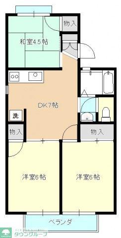 セジュール1(3DK/2階)の間取り写真