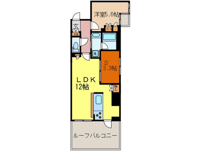 コンフォリア西早稲田(1SLDK/4階)の間取り写真