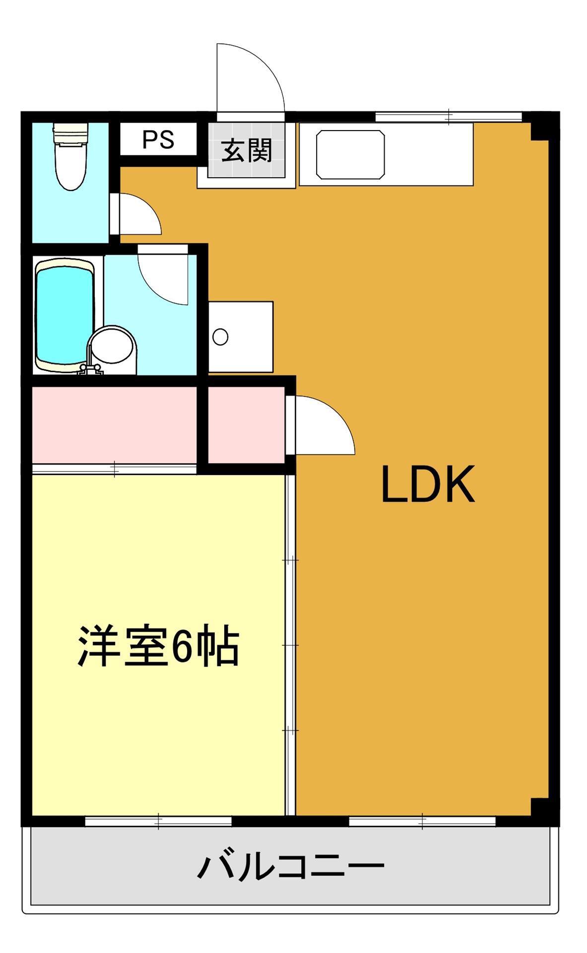 ラビットハウスエイトワン(1LDK/1階)の間取り写真