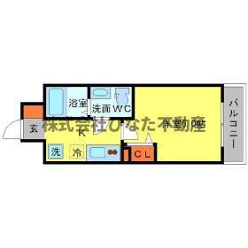 SERENITE北浜(1K/9階)の間取り写真