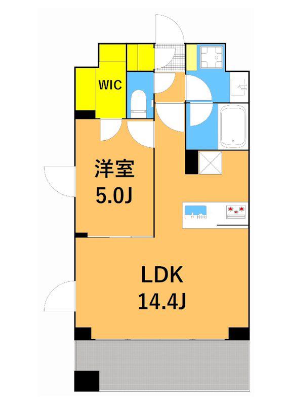 IRIS西大井(1LDK/2階)の間取り写真