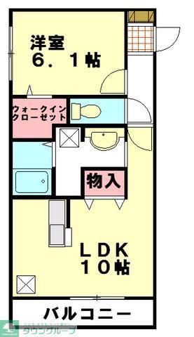 ジュネスタウン(1LDK/1階)の間取り写真