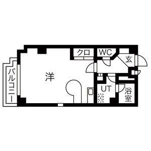 ラヴィアンムロガ(ワンルーム/4階)の間取り写真