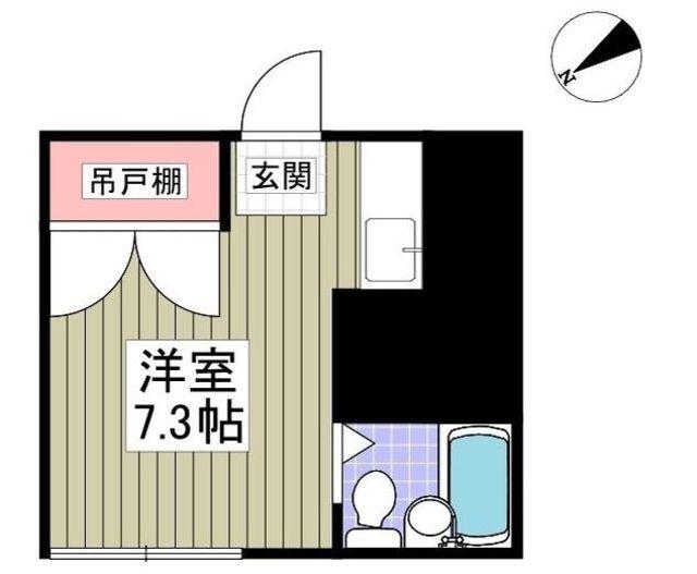 メゾンクレセール(ワンルーム/2階)の間取り写真